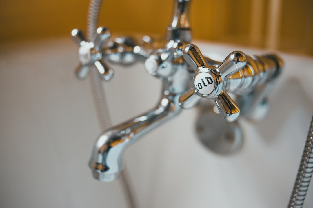 Modern bathroom with clean plumbing fixtures in a residential home